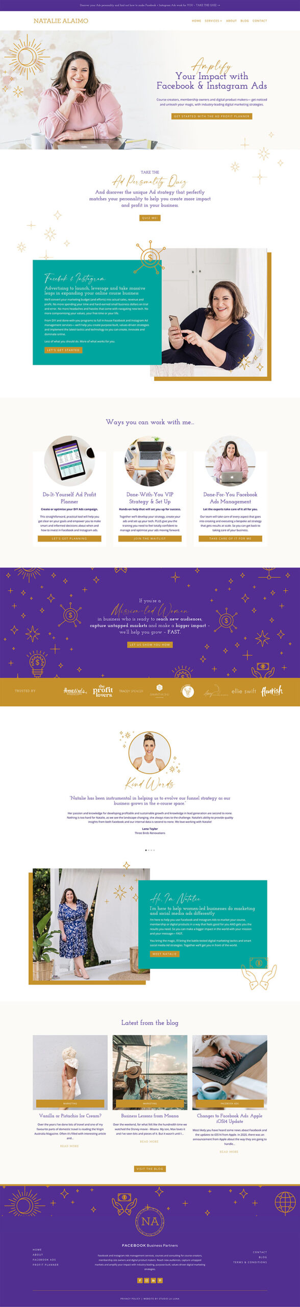 natalie alaimo website design